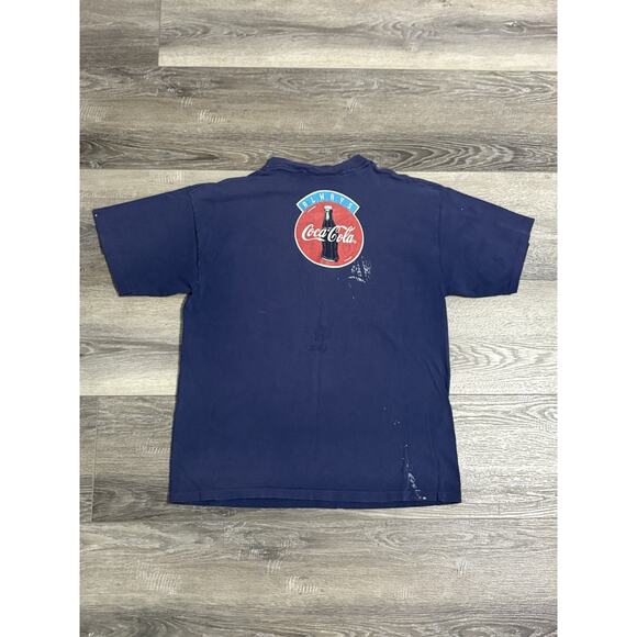 1994 Vintage Coke Coca-Cola Bear Christmas Graphic Shirt Made In USA - Men Large - Picture 11 of 16